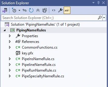 Visual Studio Project; S3D Custom Namerule