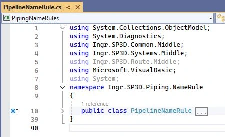 S3D Pipingspecialty Namerule